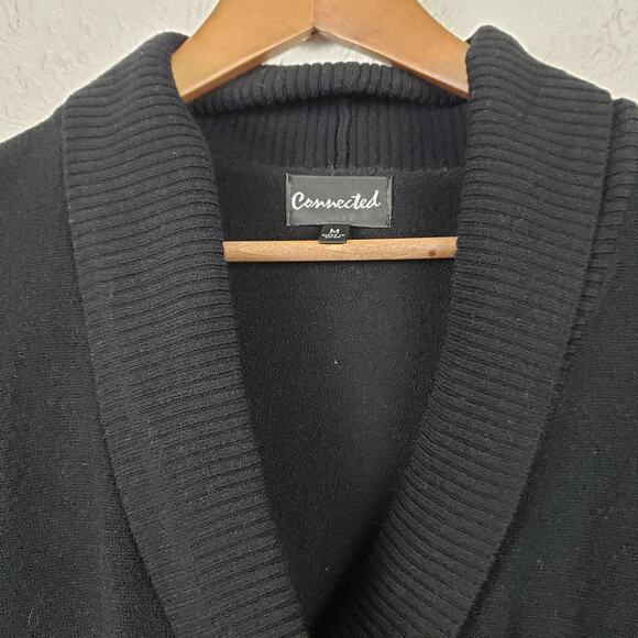 Connected Knit Sweater Dress Deep V - M - Picture 4 of 6